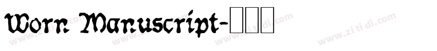 Worn Manuscript字体转换